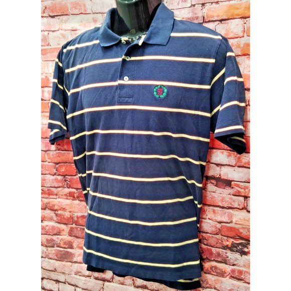 Polo Golf Ralph Lauren Polo Shirt Men's L Navy Striped Performance Short Sleeve - Picture 4 of 7